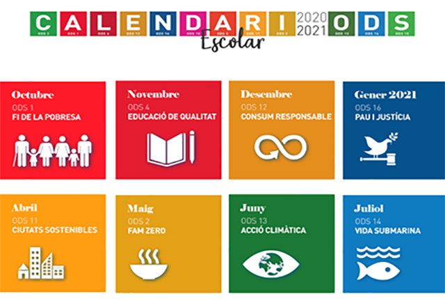 La Fundació Pere Tarrés llença un calendari escolar per treballar els ODS