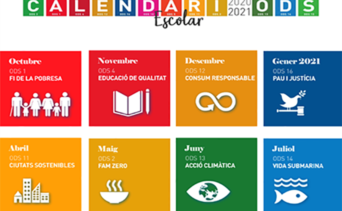 La Fundació Pere Tarrés llença un calendari escolar per treballar els ODS