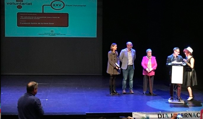 Amics de la Gent Gran, guardonada amb el Premi Voluntariat 2018